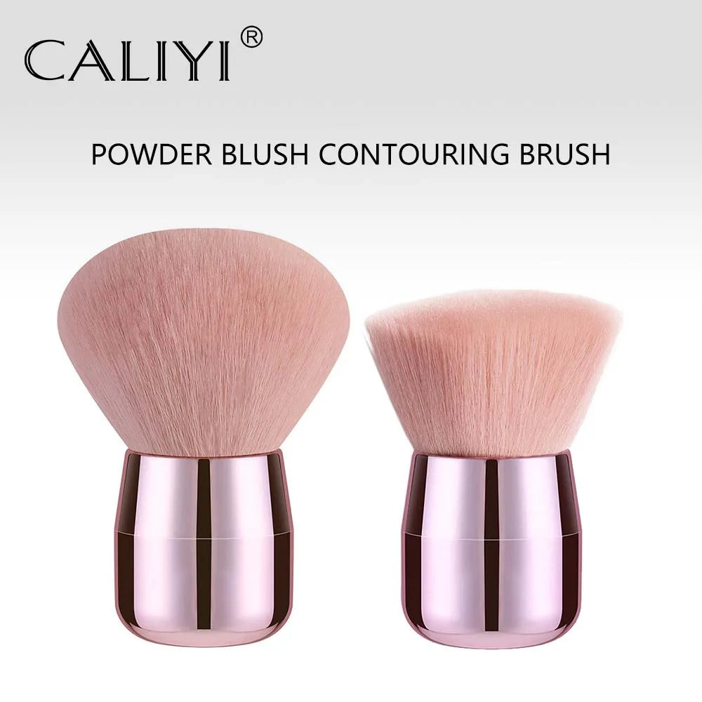 CALIYI Mini Fluffy Loose Powder Blush Brush Set