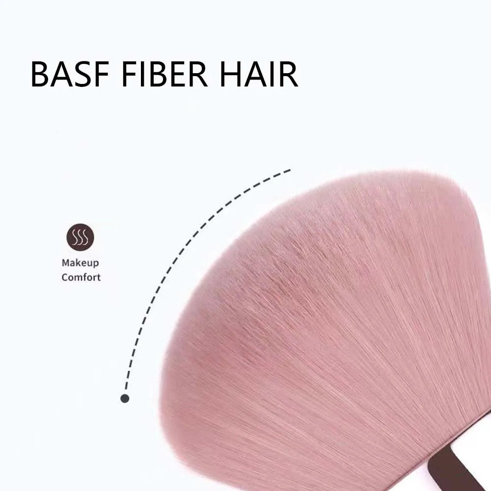 CALIYI Mini Fluffy Loose Powder Blush Brush Set