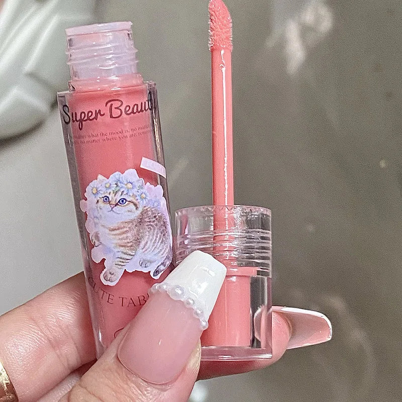 Cappuvini Cat Clear Lip Gloss Moisturizing Jelly Lip Set