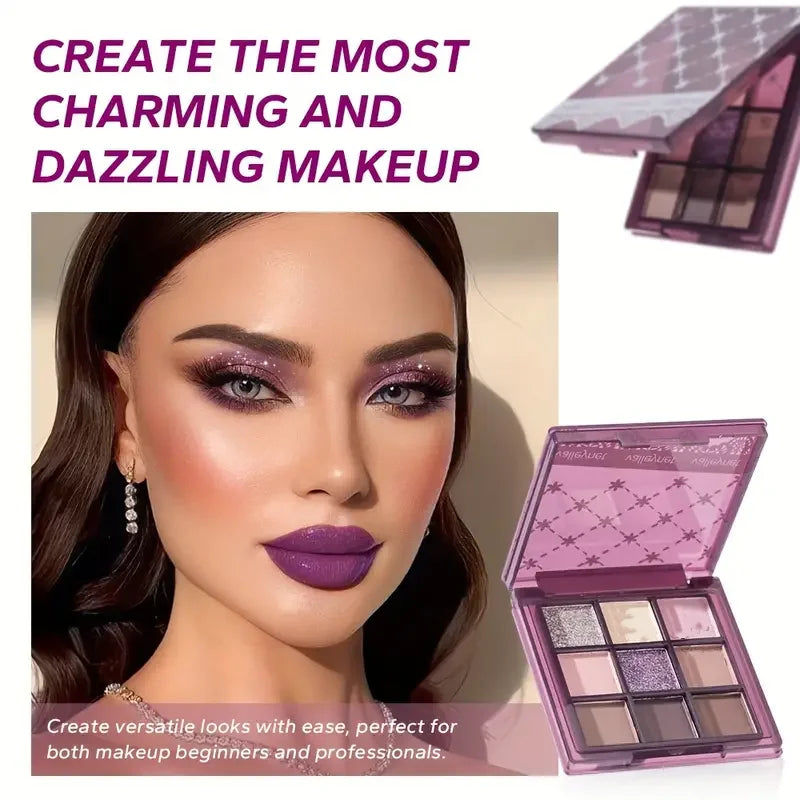 Cashymart 9 Color Purple Eyeshadow Palette