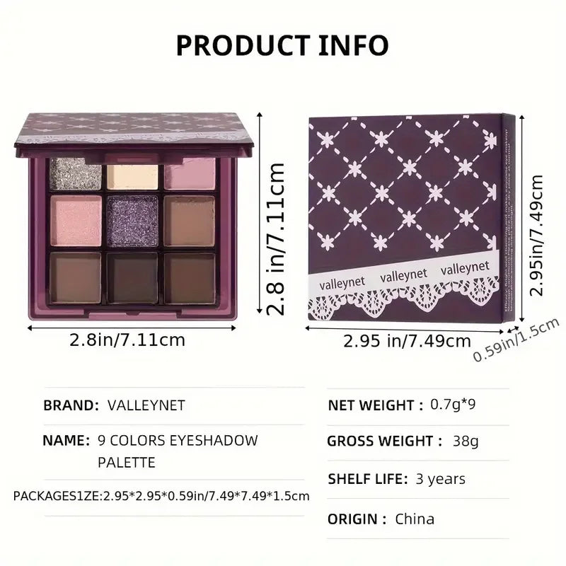 Cashymart 9 Color Purple Eyeshadow Palette