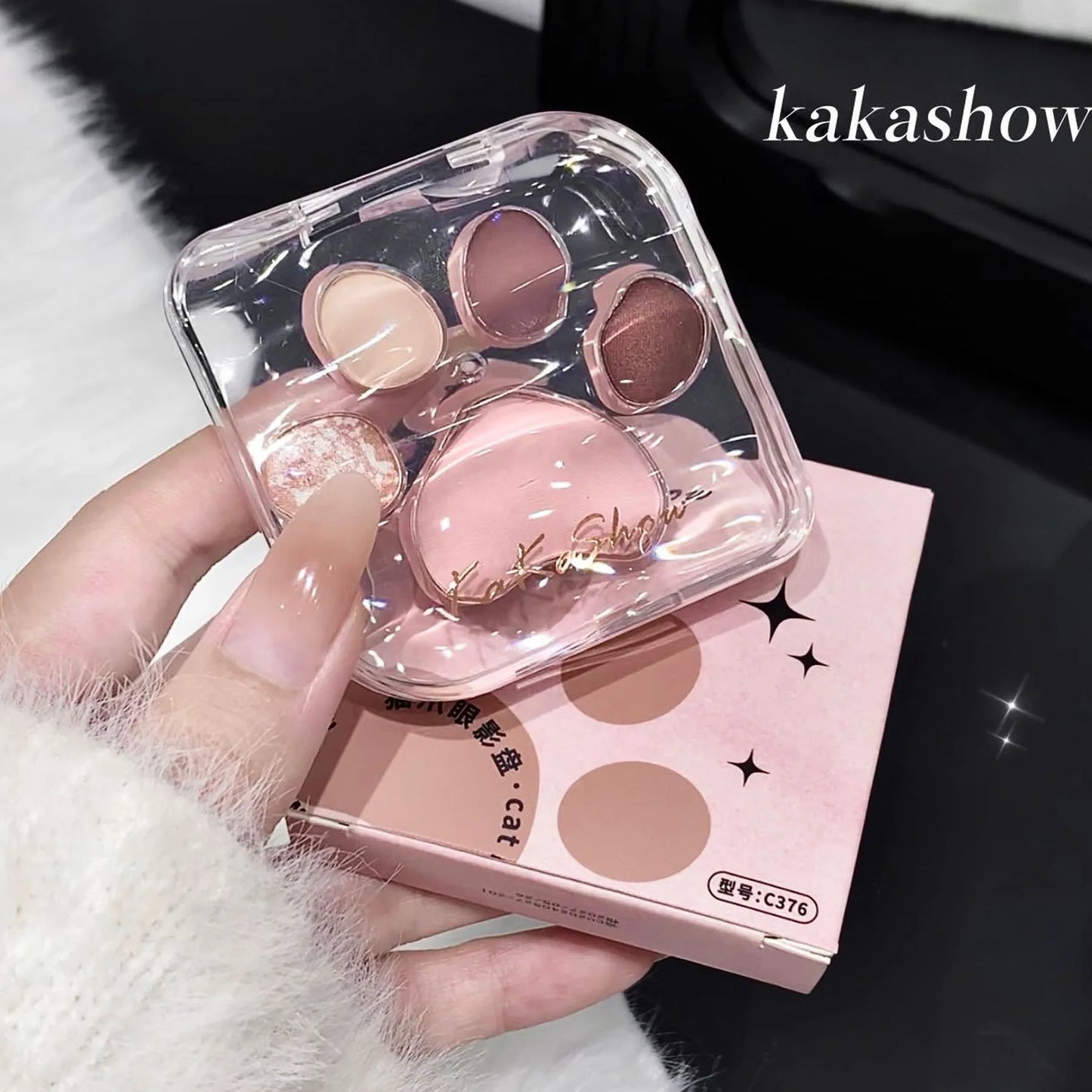 Cat Paw Shape Eye Shadow Palette 5 Colors
