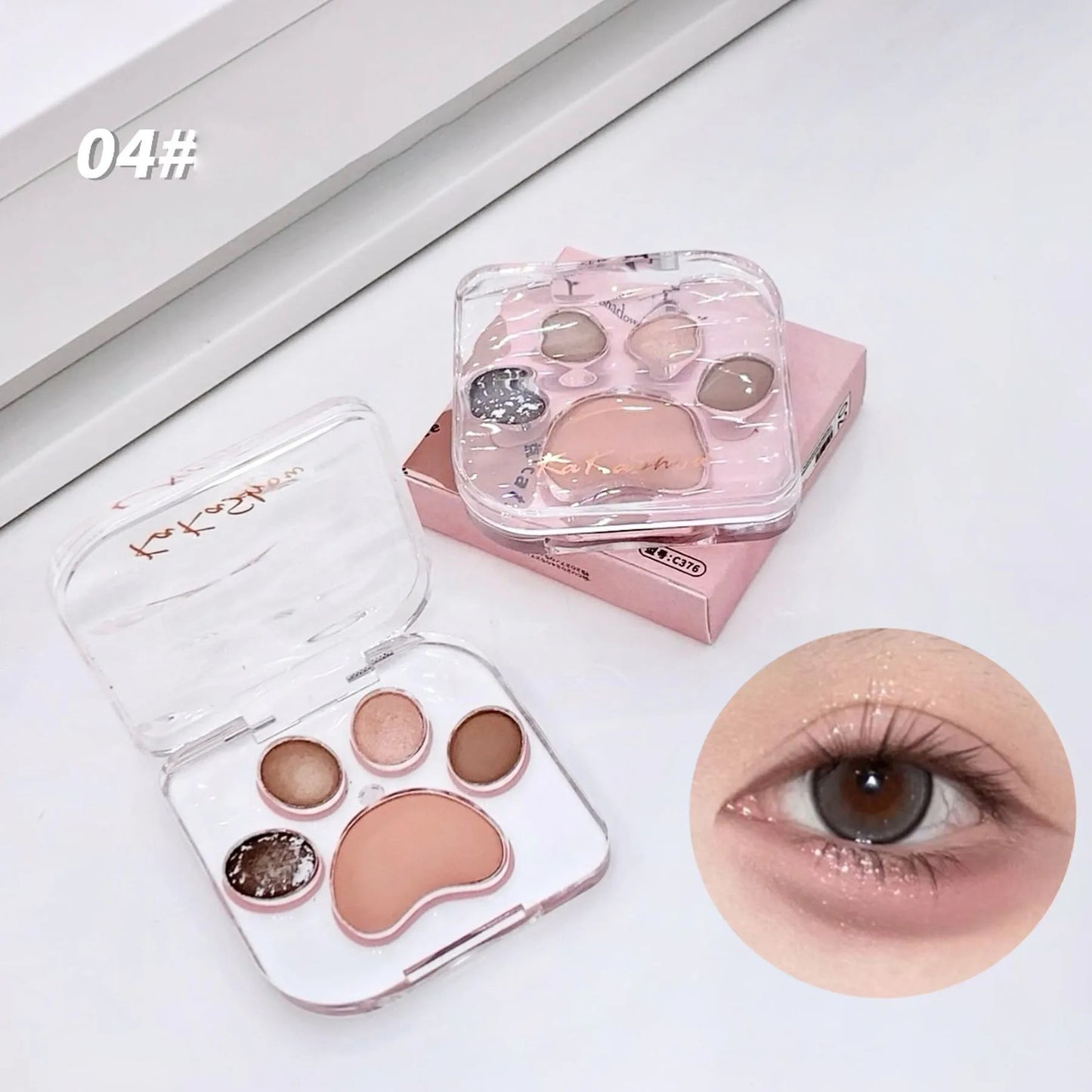 Cat Paw Shape Eye Shadow Palette 5 Colors