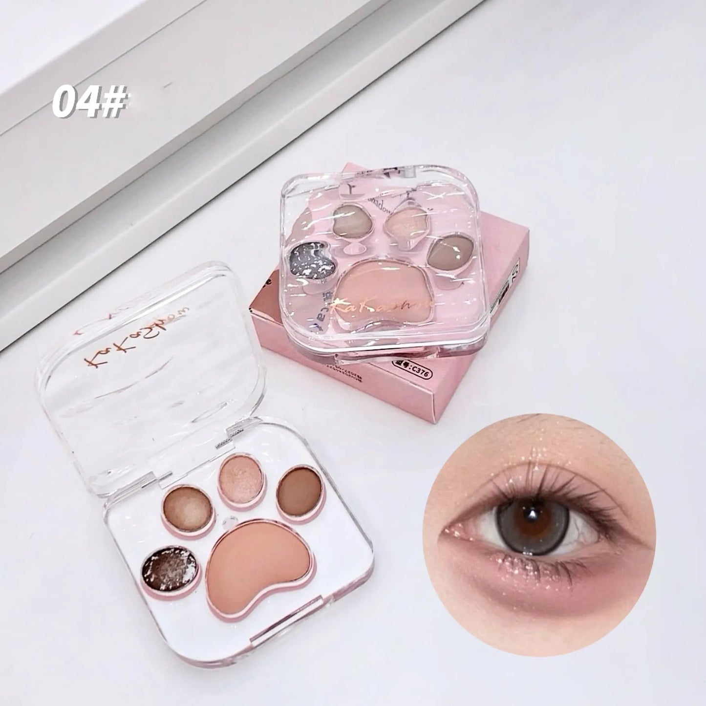 Cat Paw Shape Eye Shadow Palette 5 Colors