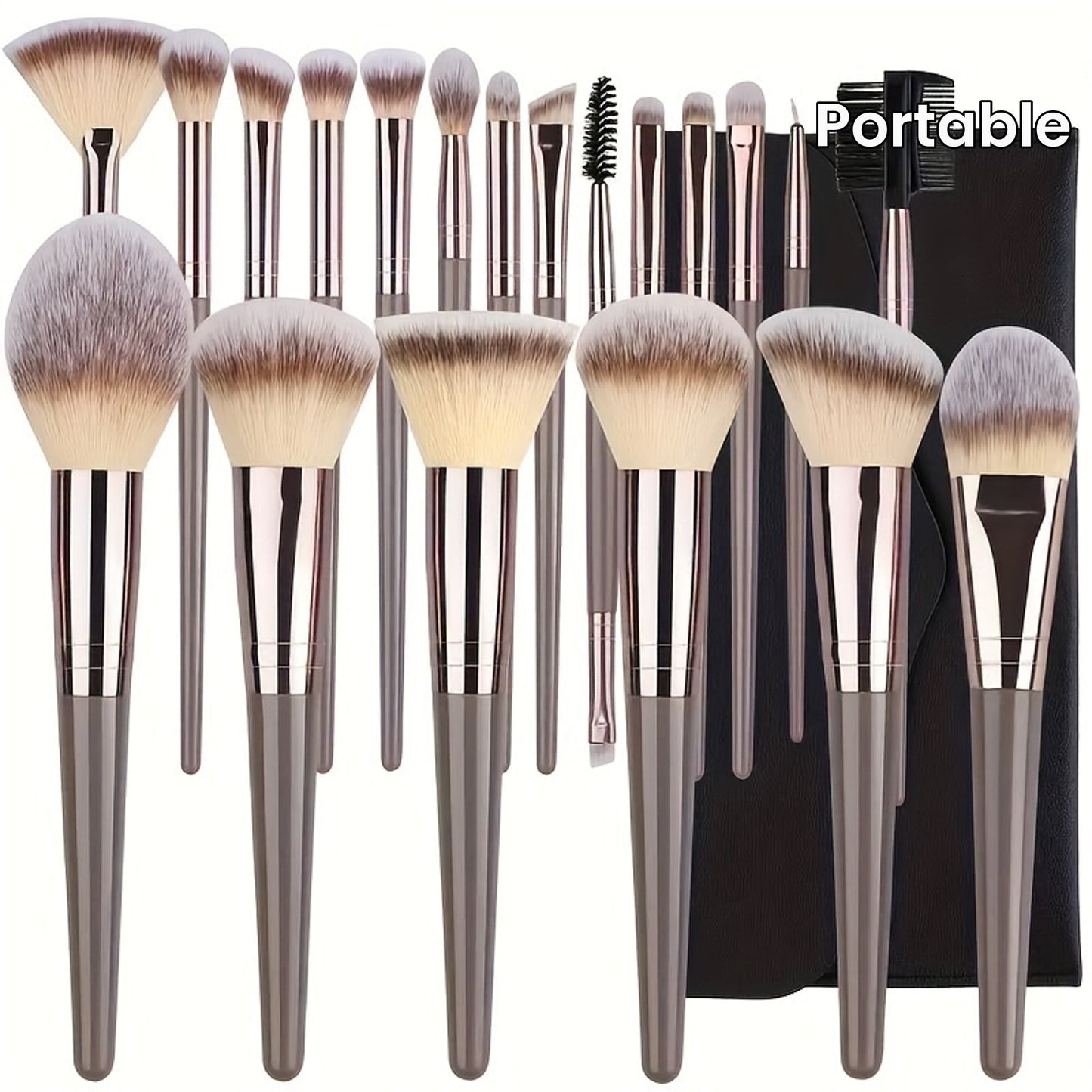 Champagne Luxe Makeup Brush Set