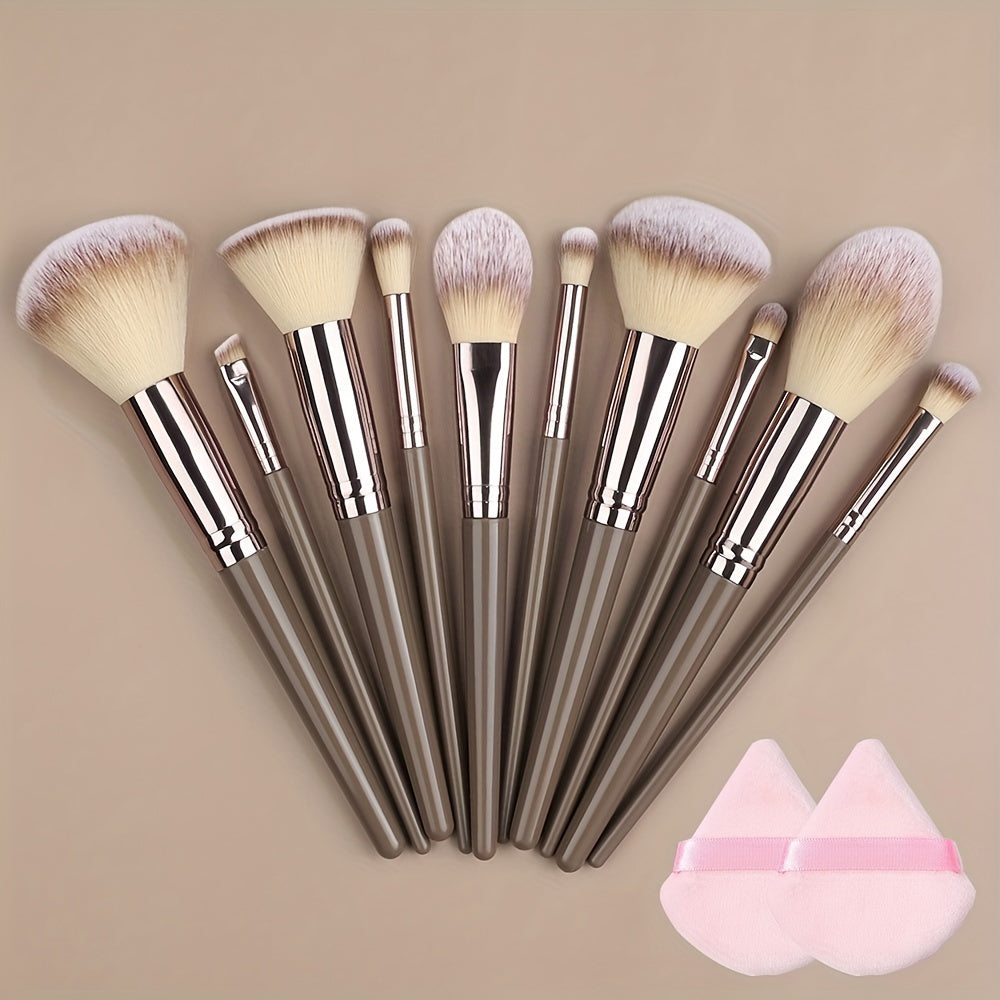 Champagne Luxe Makeup Brush Set