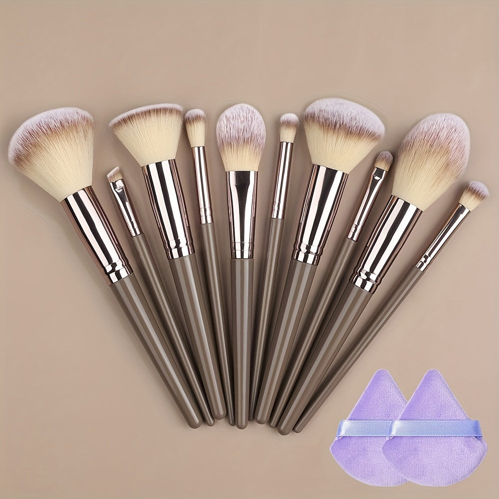 Champagne Luxe Makeup Brush Set
