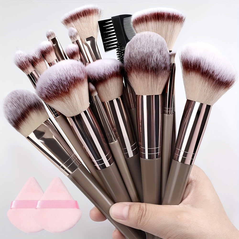 Champagne Luxe Makeup Brush Set