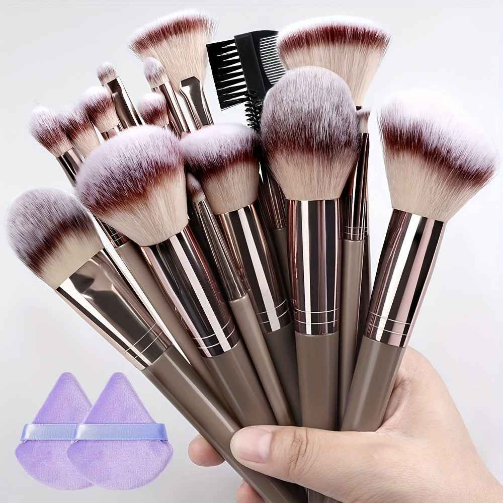 Champagne Luxe Makeup Brush Set