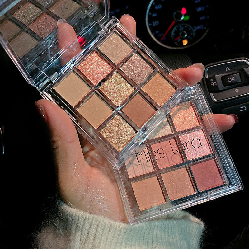 Charming 9-Color Matte and Shimmer Eyeshadow Palette