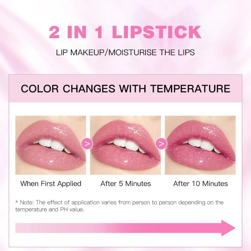 Color-Changing Glitter Lipstick