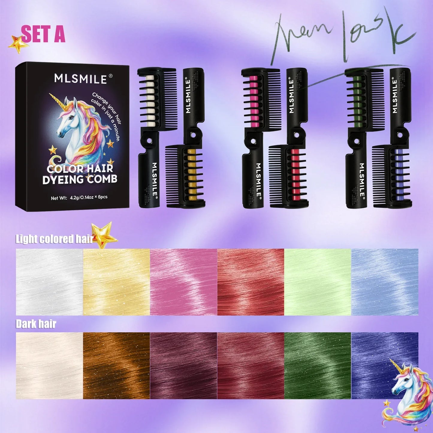 Color Hair Dyeing Comb