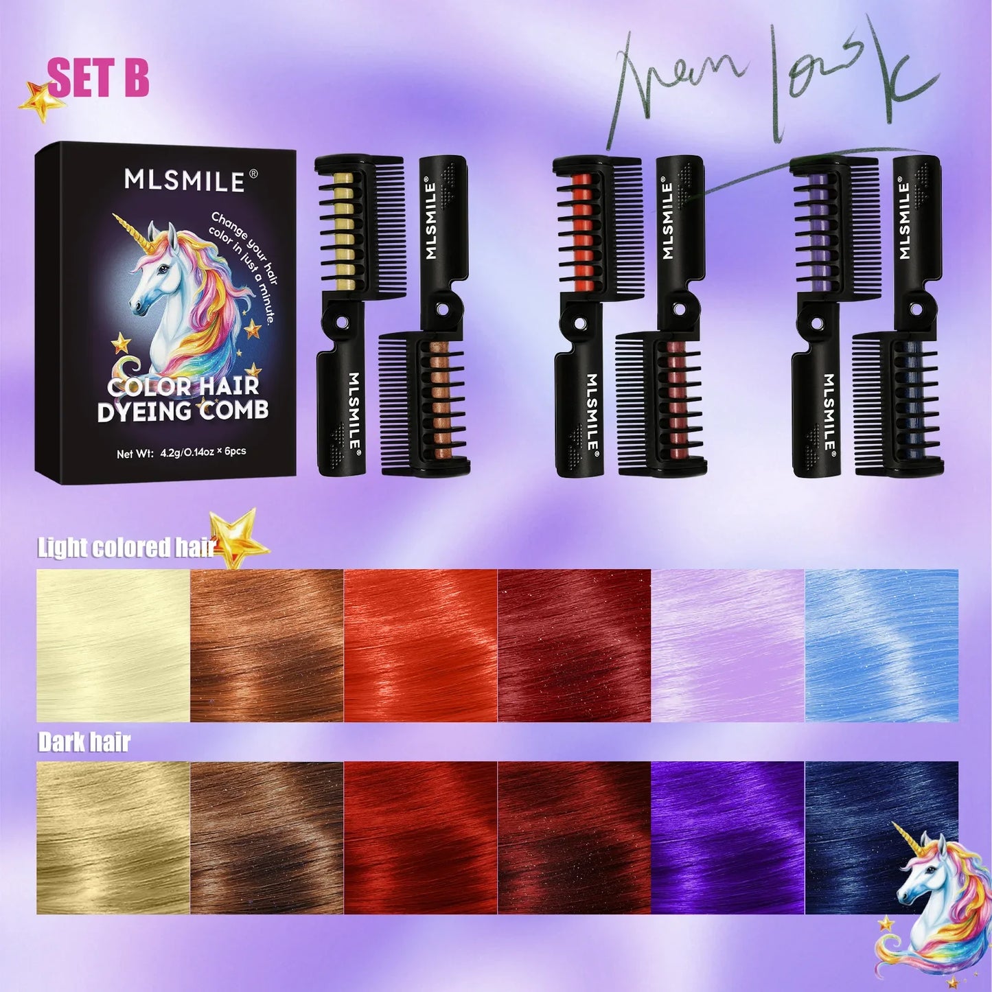 Color Hair Dyeing Comb