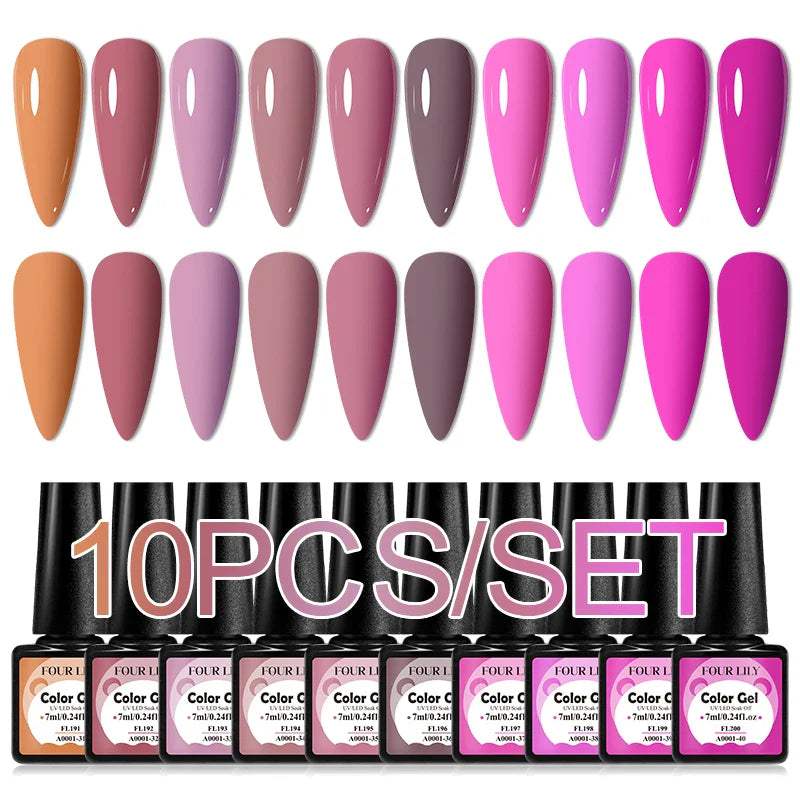 Colorful Gel Nail Polish Kit for Long Lasting Manicures