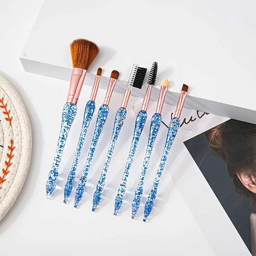 Creative Glitter Makeup Brush Set 7pcs