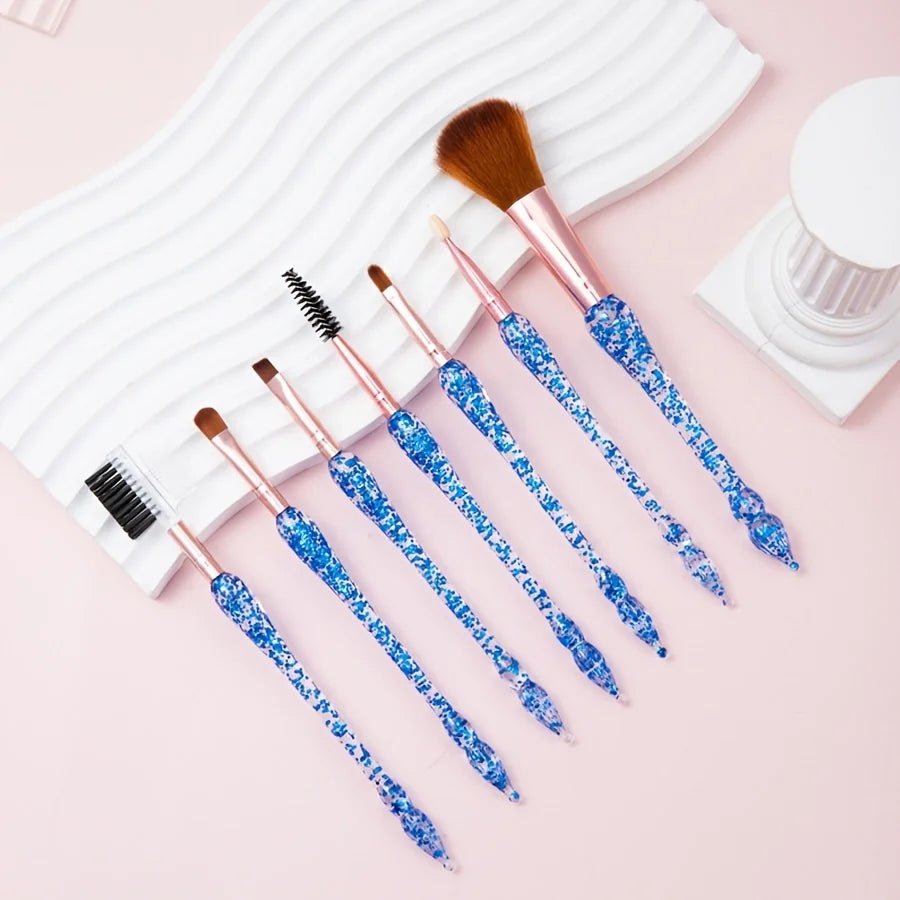 Creative Glitter Makeup Brush Set 7pcs