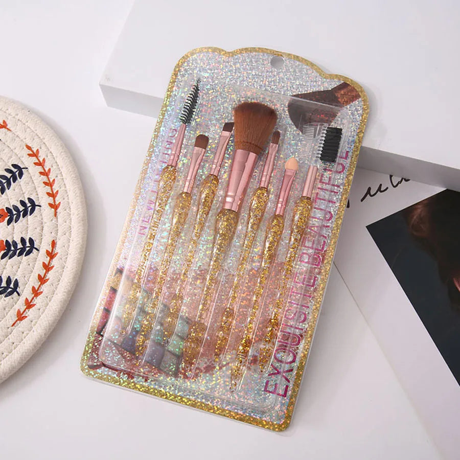 Creative Glitter Makeup Brush Set 7pcs