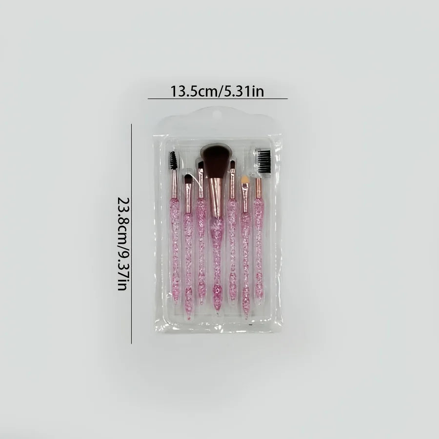 Creative Glitter Makeup Brush Set 7pcs