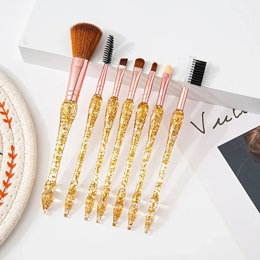 Creative Glitter Makeup Brush Set 7pcs