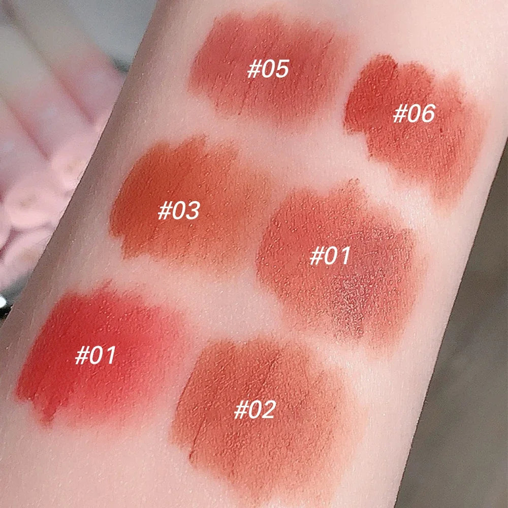 Cute Bear Velvet Lip Gloss Chestnut Red-brown Korean Lipstick
