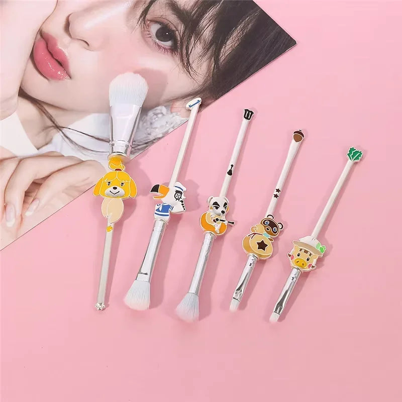 Cute Cartoon Animal Crossing Makeup Brush Set