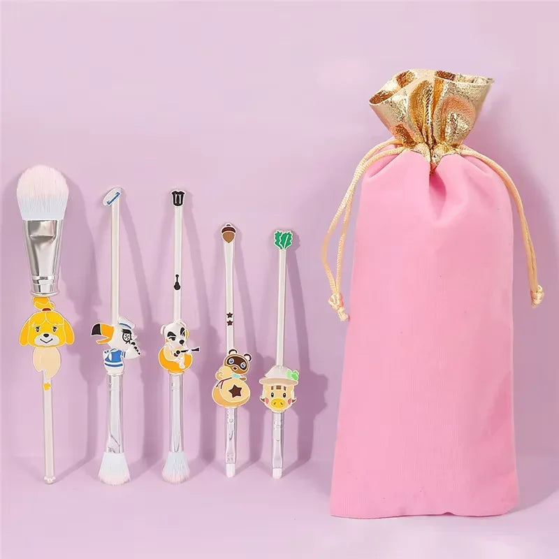 Cute Cartoon Animal Crossing Makeup Brush Set