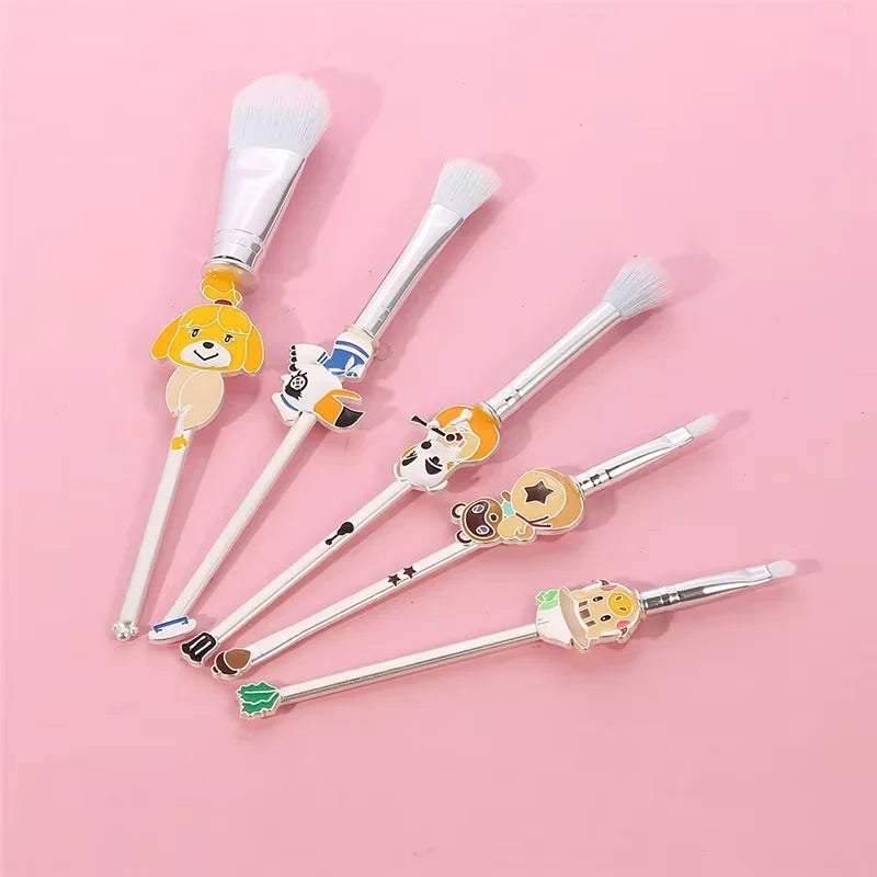 Cute Cartoon Animal Crossing Makeup Brush Set
