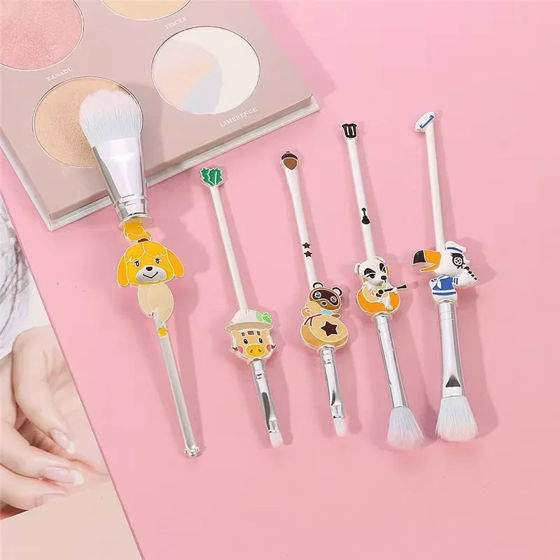 Cute Cartoon Animal Crossing Makeup Brush Set
