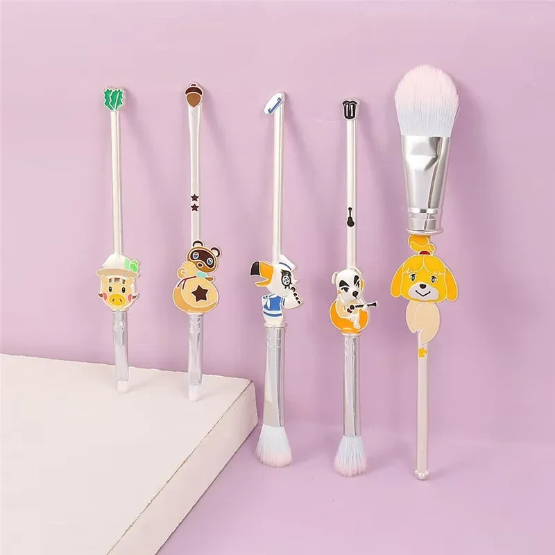 Cute Cartoon Animal Crossing Makeup Brush Set