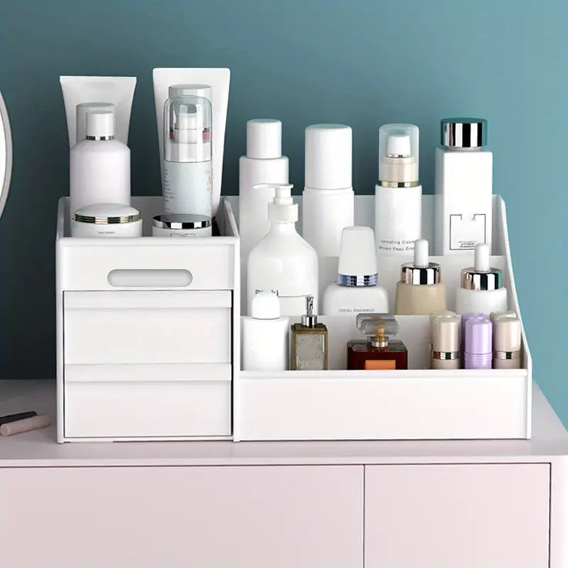 NNETM Large Capacity Cosmetic Storage with Drawers Store Brushes, Makeup, Skincare, Perfumes