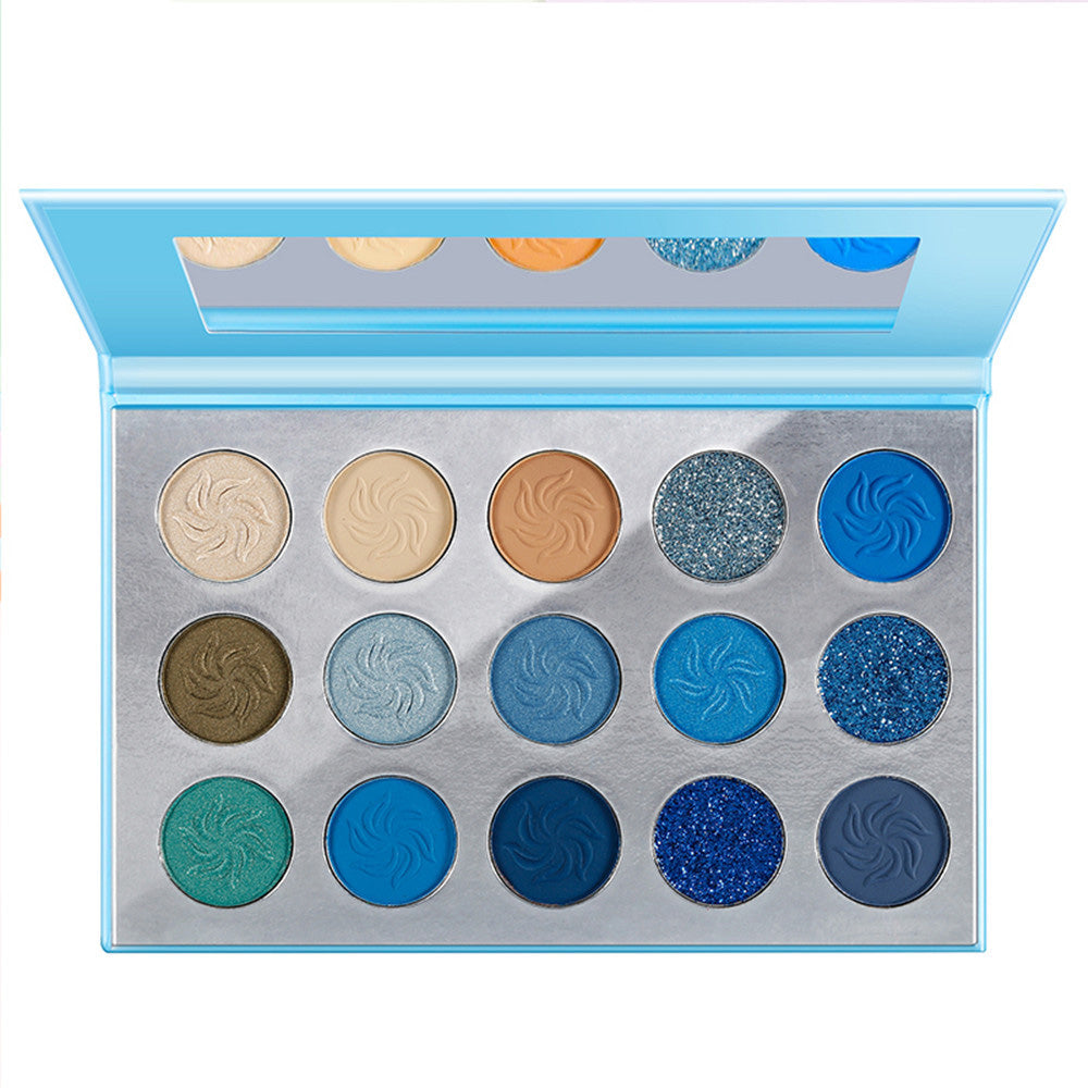 Earthy matte pearlescent eyeshadow palette