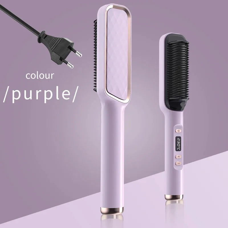Electric Hot Comb Straightener Brush Tool