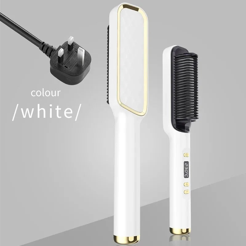 Electric Hot Comb Straightener Brush Tool