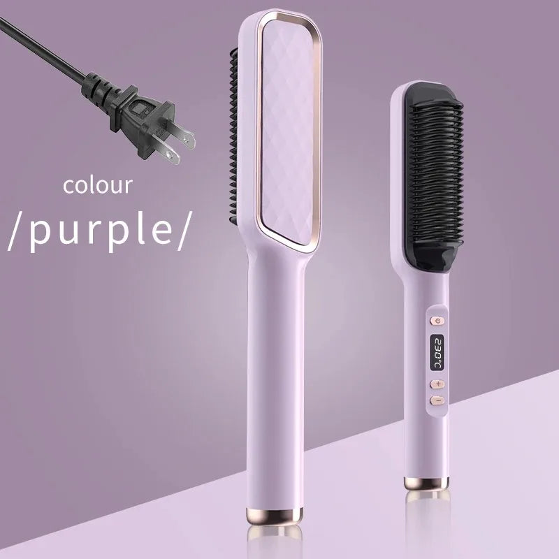 Electric Hot Comb Straightener Brush Tool