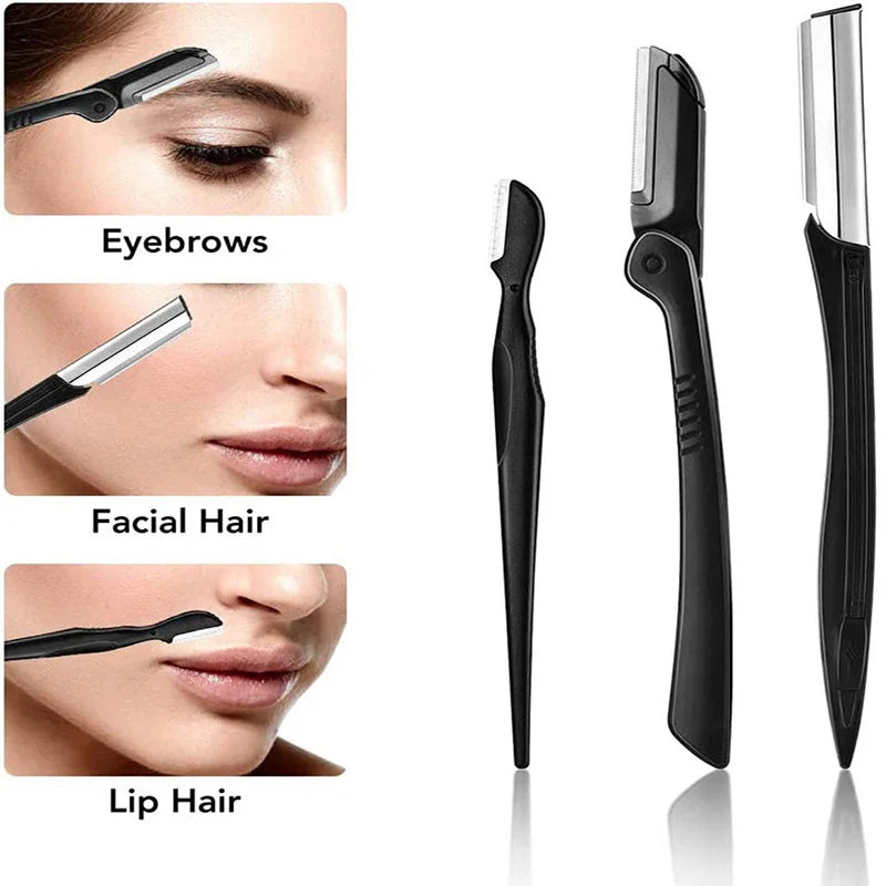 Eyebrow Trimmer Set with Scissors and Tweezers