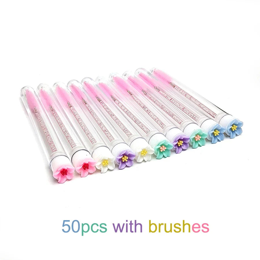 Eyelash Brush Tubes Reusable Makeup Wands