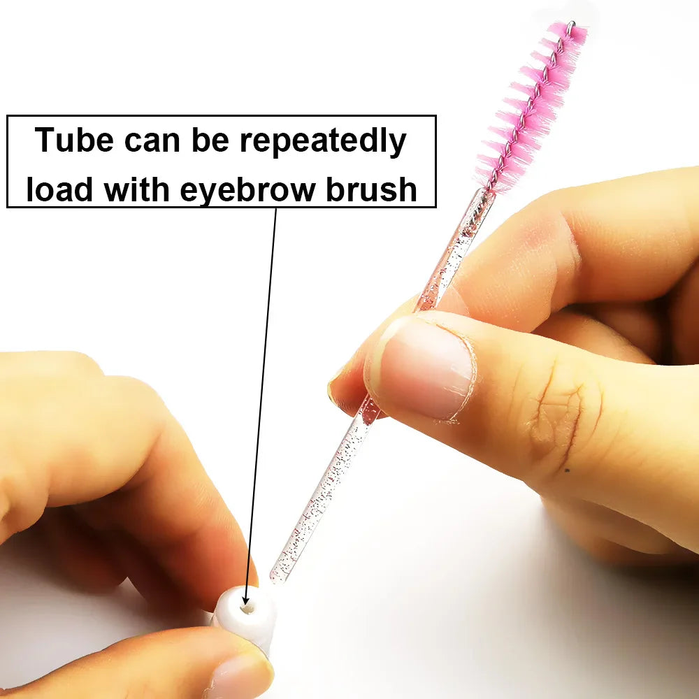 Eyelash Brush Tubes Reusable Makeup Wands