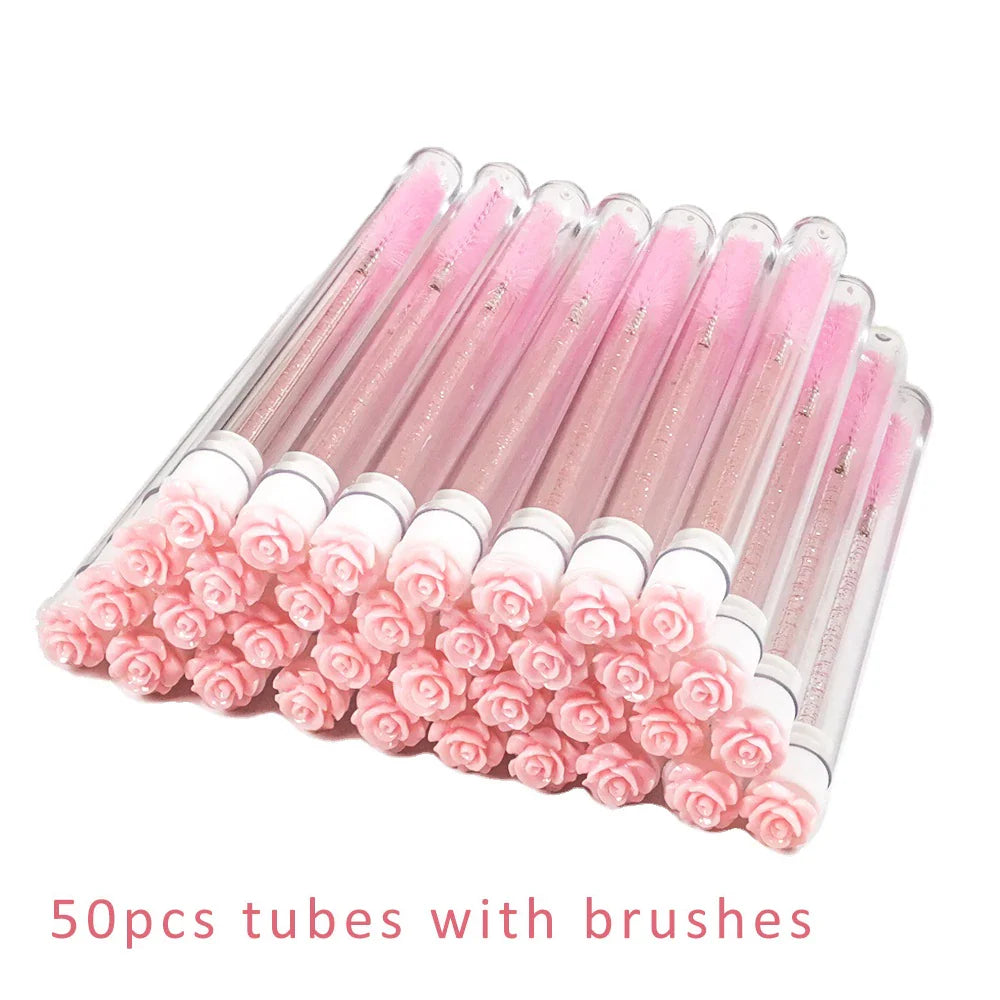 Eyelash Brush Tubes Reusable Makeup Wands
