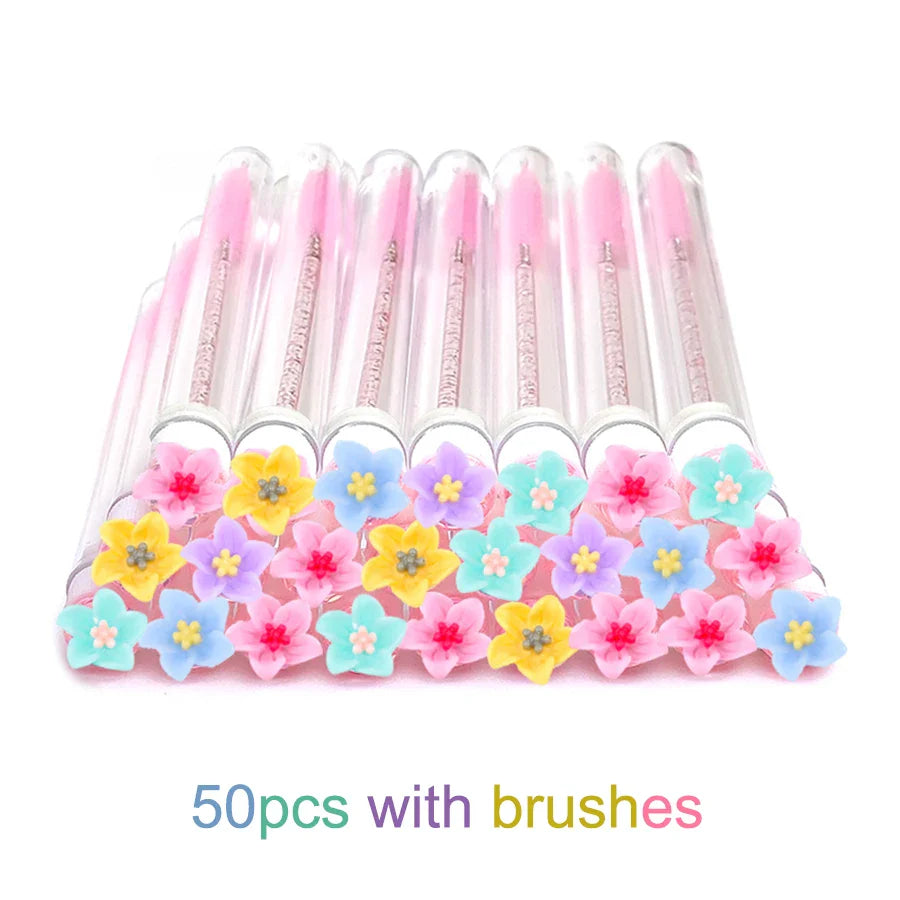 Eyelash Brush Tubes Reusable Makeup Wands