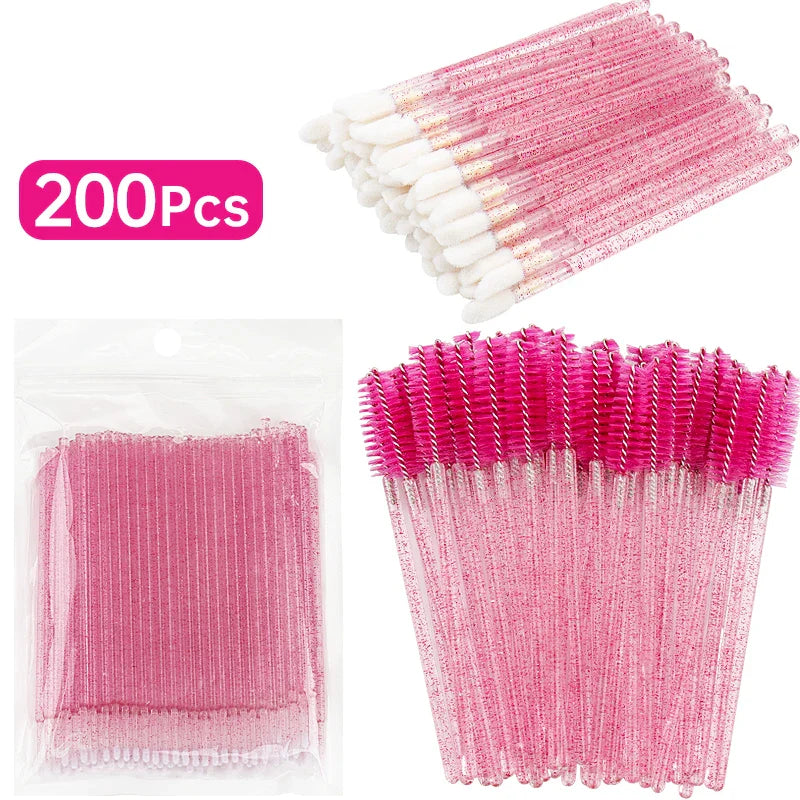 Eyelash Extension Makeup Brush Set 200 Pcs