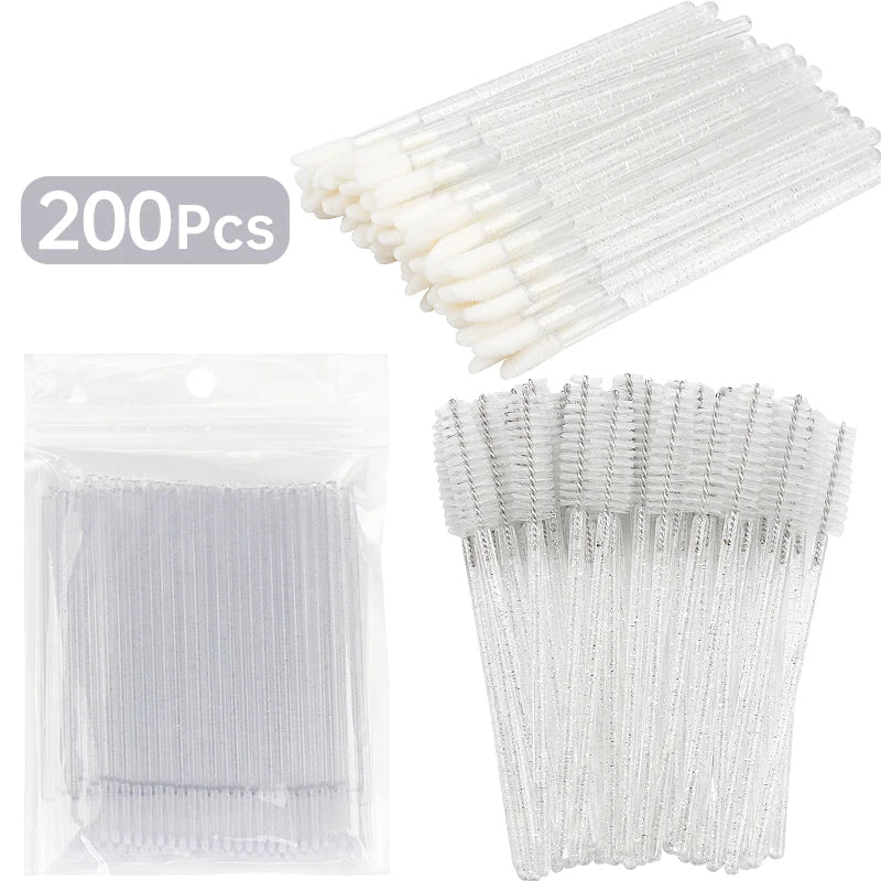 Eyelash Extension Makeup Brush Set 200 Pcs