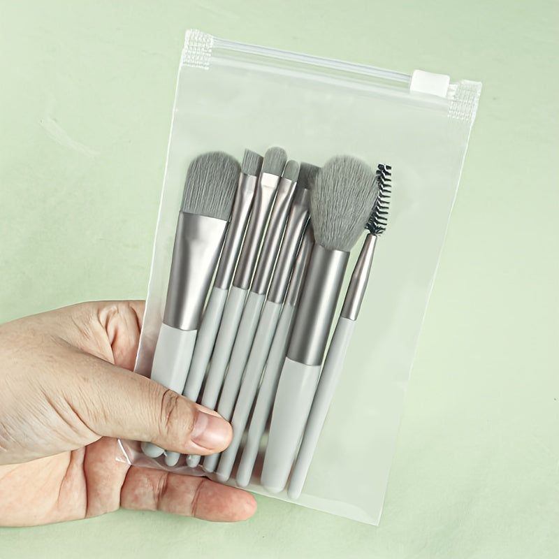Fluffy Makeup Brush Set & Storage Bag