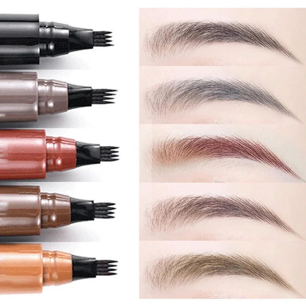 Four-Pronged Eyebrow Pencil Long Lasting Smudge Proof