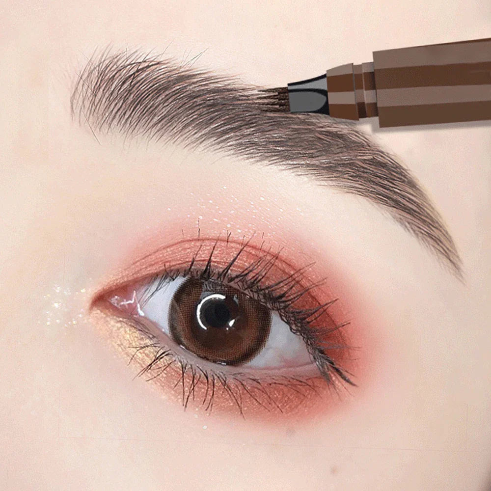 Four-Pronged Eyebrow Pencil Long Lasting Smudge Proof