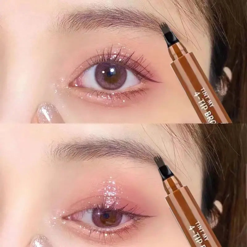 Four-Pronged Eyebrow Pencil Long Lasting Smudge Proof