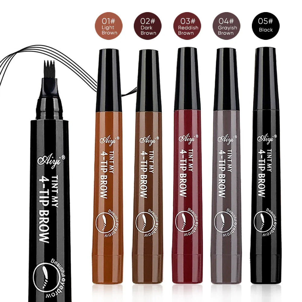 Four-Pronged Eyebrow Pencil Long Lasting Smudge Proof