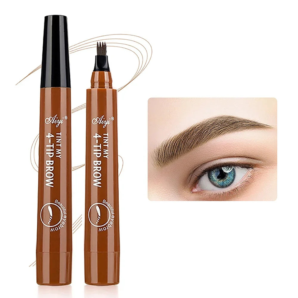 Four-Pronged Eyebrow Pencil Long Lasting Smudge Proof