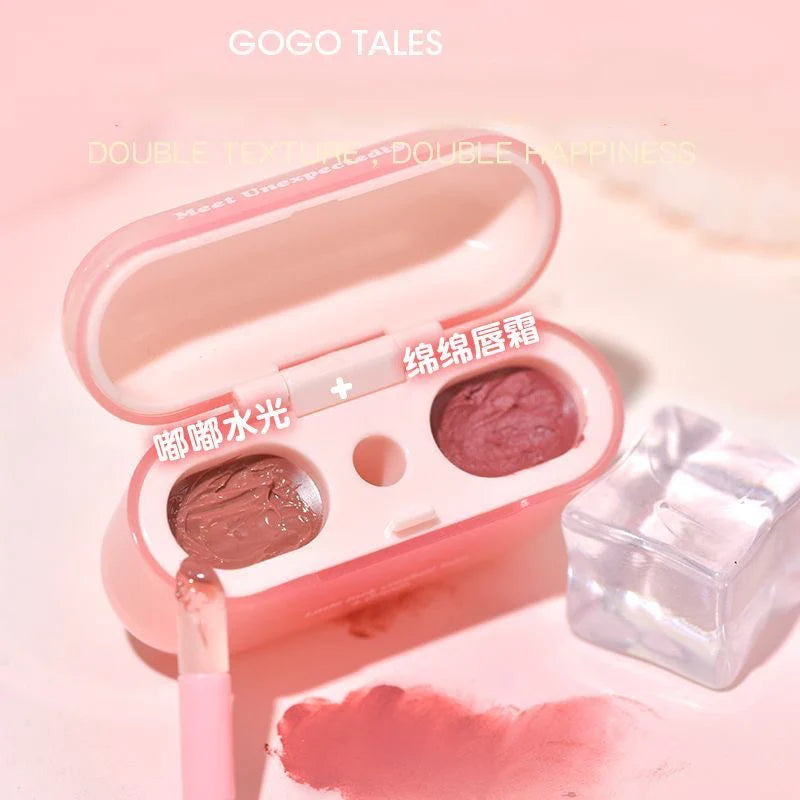 GOGO TALES Double Lip Gloss Mirror Finish Vegan Makeup