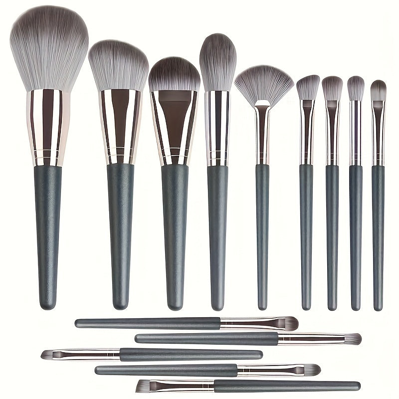 Glamorous Green 14pc Makeup Brush Collection