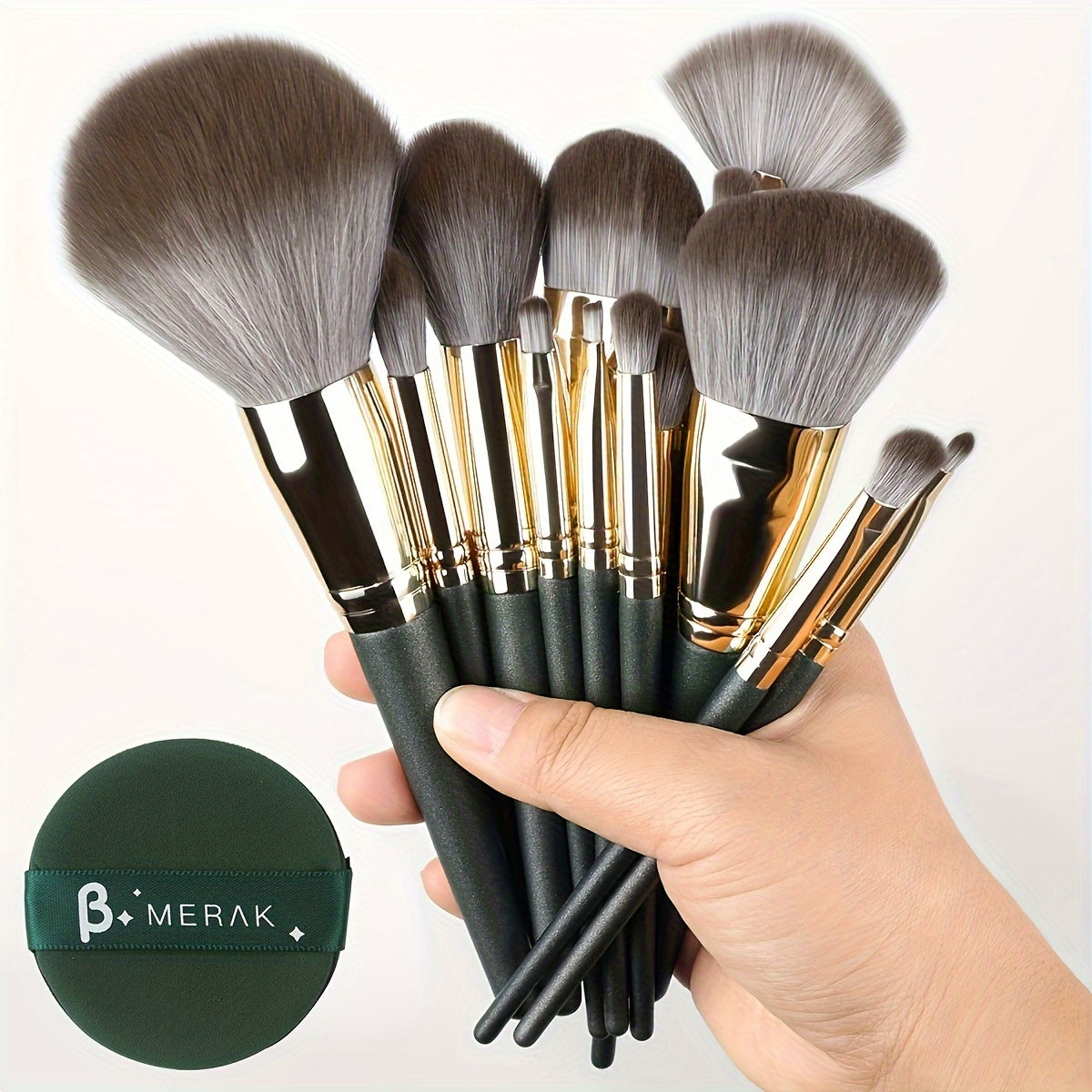Glamorous Green 14pc Makeup Brush Collection